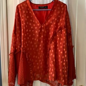 ASOS orange blouse